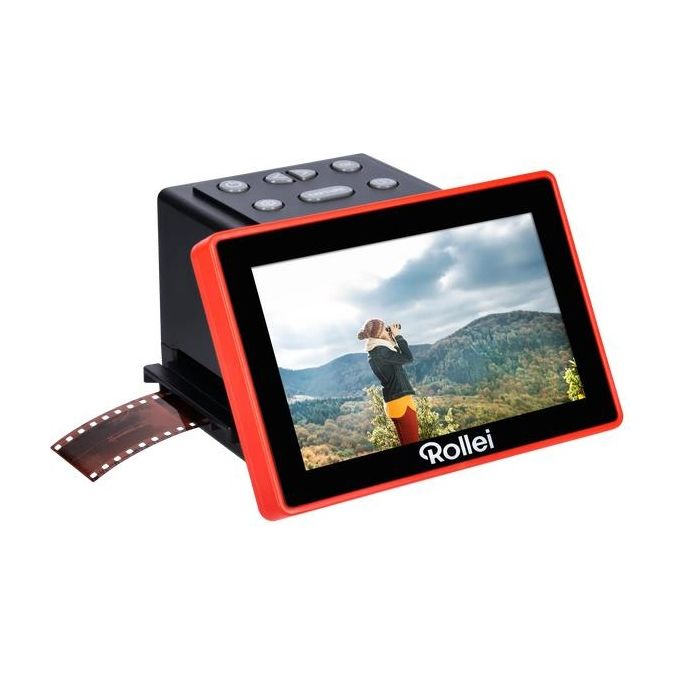 Rollei 20700 DF-S 1300 SE Scanner per diapositive e negativi 13 megapixel 4300 dpi USB tipo-C HDMI SD colore Nero-rosso