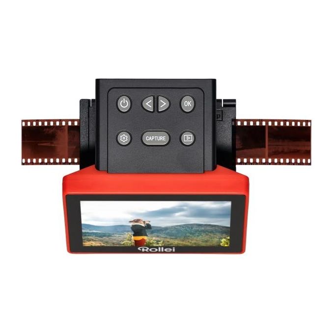 Rollei 20700 DF-S 1300 SE Scanner per diapositive e negativi 13 megapixel 4300 dpi USB tipo-C HDMI SD colore Nero-rosso
