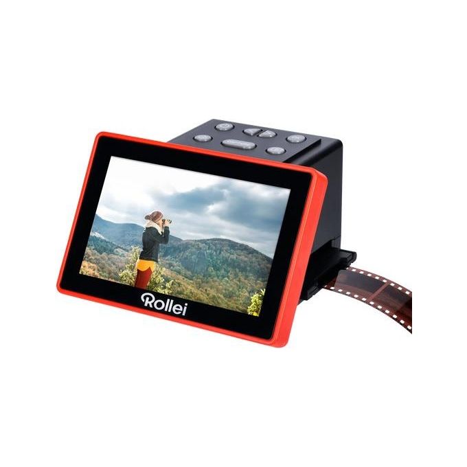 Rollei 20700 DF-S 1300 SE Scanner per diapositive e negativi 13 megapixel 4300 dpi USB tipo-C HDMI SD colore Nero-rosso