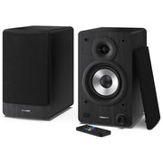 Sharp CP-SS30BK Bookshelf Speakers Altoparlanti Attivi 2-vie 60 W Bluetooth 5.0 con Ingressi RCA Aux USB Ottico Digitale colore Nero