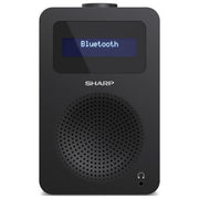 Sharp DR430BK Radio Portatile DAB+ FM con Bluetooth 5.0 Sveglia Doppia Display LCD colore Nero