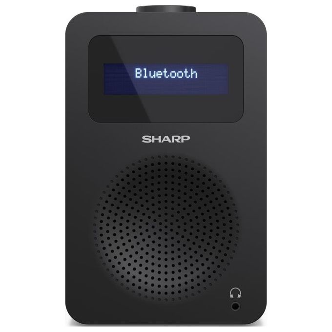 Sharp DR430BK Radio Portatile DAB+ FM con Bluetooth 5.0 Sveglia Doppia Display LCD colore Nero