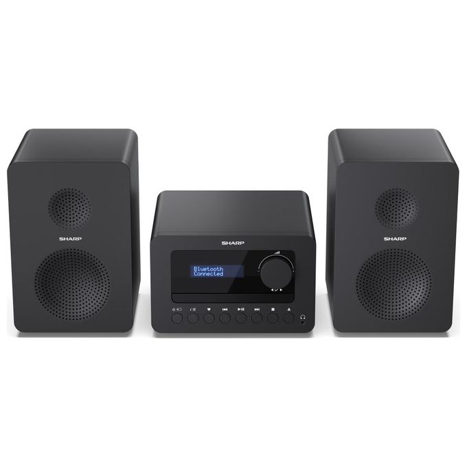 Sharp XL-B520D(BK) Tokyo DAB+ Microsistema Hi-Fi 40W Bluetooth 5.0 CD USB Radio DAB FM 2 vie colore Nero