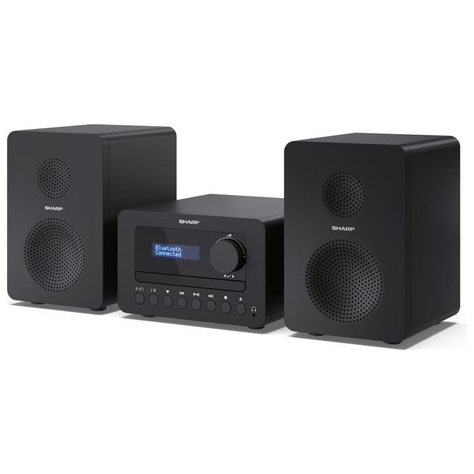 Sharp XL-B520D(BK) Tokyo DAB+ Microsistema Hi-Fi 40W Bluetooth 5.0 CD USB Radio DAB FM 2 vie colore Nero