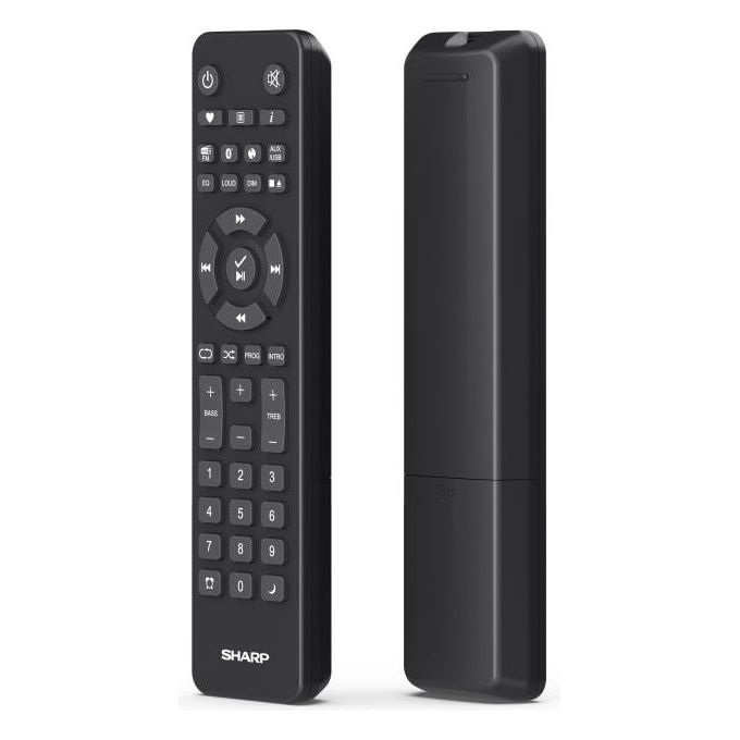 Sharp XL-B520D(BK) Tokyo DAB+ Microsistema Hi-Fi 40W Bluetooth 5.0 CD USB Radio DAB FM 2 vie colore Nero