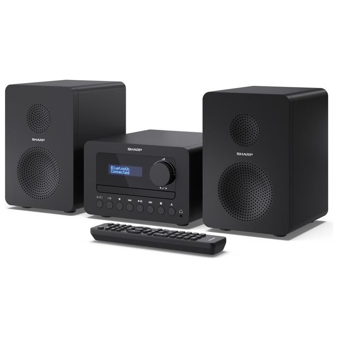 Sharp XL-B520D(BK) Tokyo DAB+ Microsistema Hi-Fi 40W Bluetooth 5.0 CD USB Radio DAB FM 2 vie colore Nero