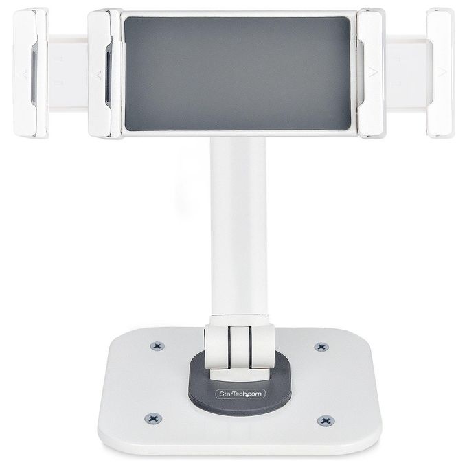 StarTech ADJ-TABLET-STAND-W Supporto per Tablet da Tavolo Regolabile e Articolato Altezza Fino a 47 cm Rotazione 360° Orientamento +--52° Colore Bianco