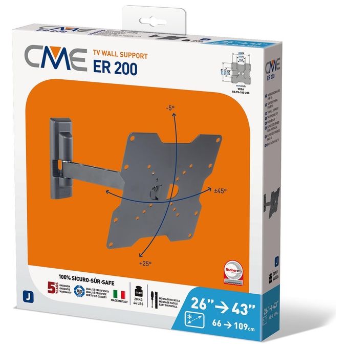 Meliconi CME ER200 Supporto da Muro per TV da 26 a 40