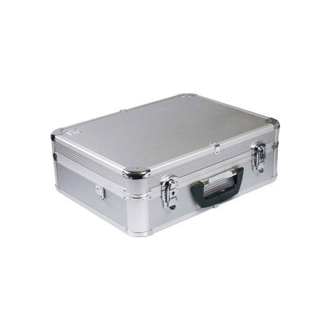 DÖRR 485030 Silver Valigetta per Foto in Alluminio con Schiuma Pretagliata e Tracolla Inclusa colore Argento