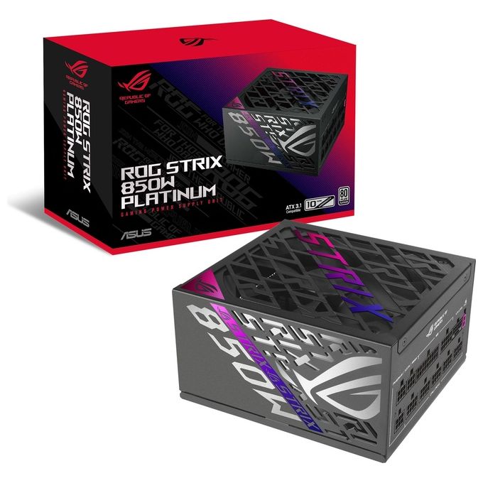 ASUS 90YE00W2-B0NA00 ROG Strix Alimentatore 850 W 80 PLUS Platinum ATX 3.1 Modulare colore Nero