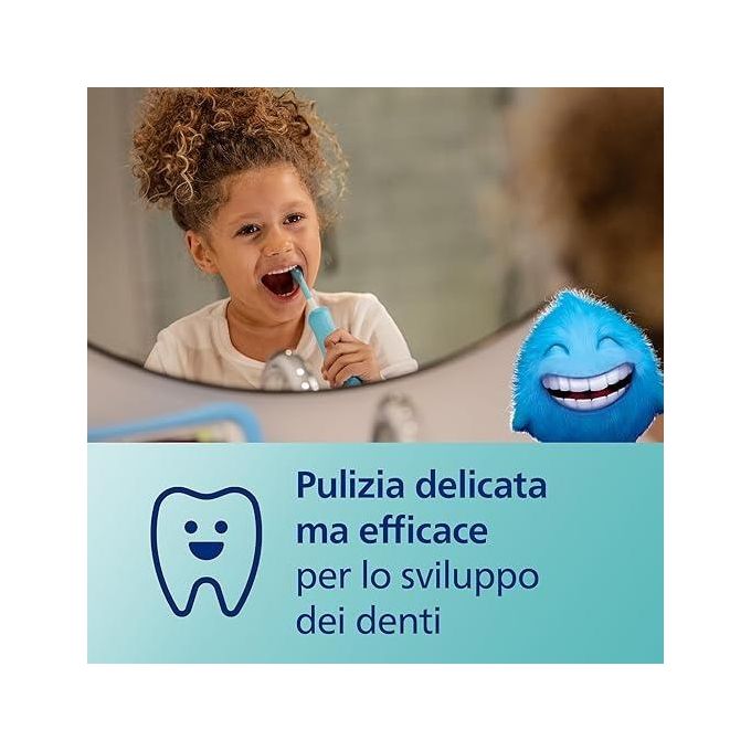 Philips HX6322-04 Sonicare for Kids Spazzolino Elettrico Sonico Ricaricabile con App Bianco