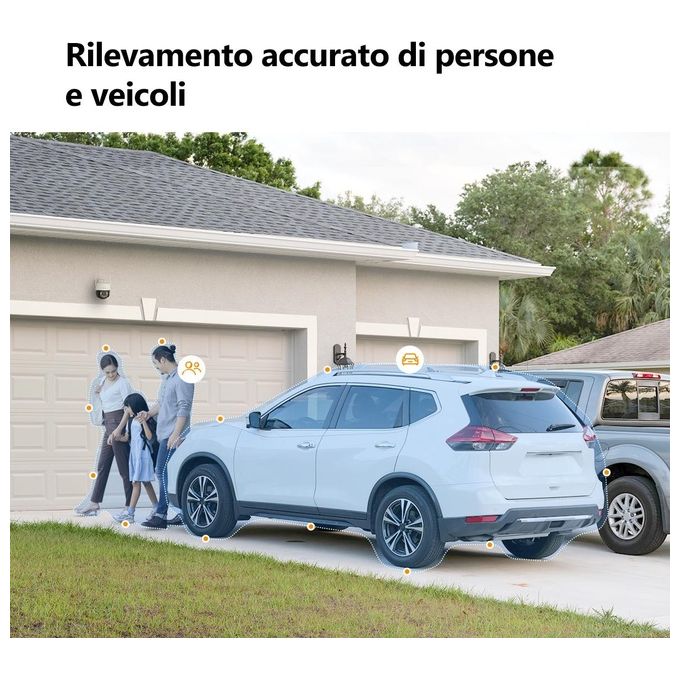 Imou IPC-S7CP-5M0WE Cruiser 2C Telecamera IP PTZ Esterna 5MP 2K Wi-Fi 6 IP66 Visione Notturna Colori Sirena 110dB colore Bianco