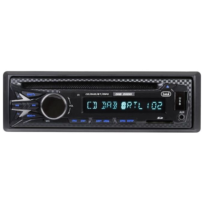 Trevi XCD 5790 DAB Autoradio 1 DIN 180W Bluetooth CD DVD USB SD AUX DAB+ FM Display LCD colore Nero