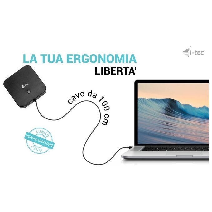 I-tec C31TRI4KDPDPRO100 Docking Station USB-C HDMI Dual DisplayPort Power Delivery 100W Adattatore Incluso colore Nero