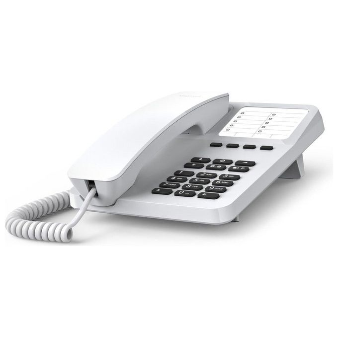 Gigaset DESK400 S30054-H6538-R102 Telefono Analogico da Tavolo o Parete 10 tasti rapida selezione diretta Mute colore Bianco