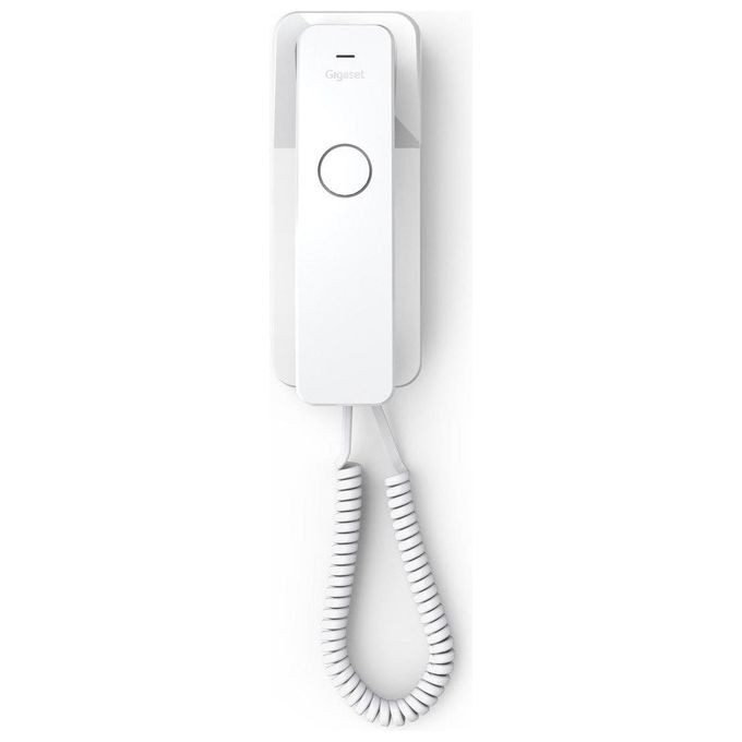 Gigaset DESK 200 telefono a filo salvaspazio da scrivania e da parete Bianco