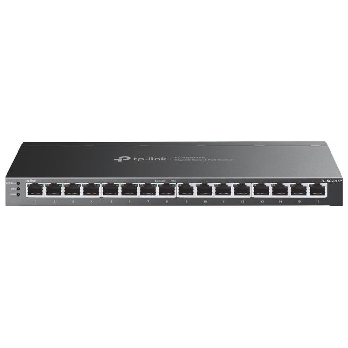 TP-Link SG2016P Omada Switch Gestito L2-L2+ 16 Porte Gigabit 8 PoE+ 120W Fanless colore Nero