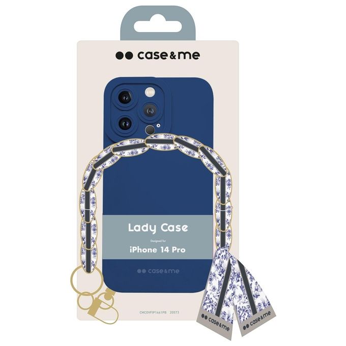 Sbs Lady Case con Catena da Polso e Foulard per iPhone 14 Pro Blu