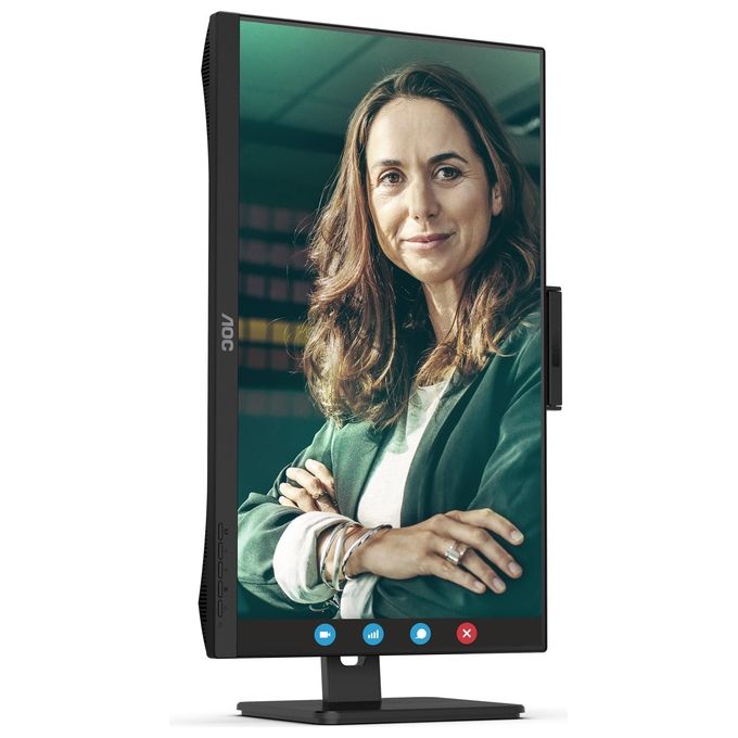 AOC Q27P3CW Pro-line Monitor PC 27'' Quad HD IPS LED 2560x1440 Webcam 5MP USB-C 65W Hub USB 3.2 colore Nero