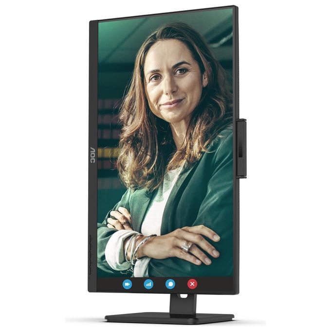 AOC 24P3QW Monitor PC 23.8'' Full HD IPS 1920x1080 100Hz 4ms USB Hub Webcam colore Nero
