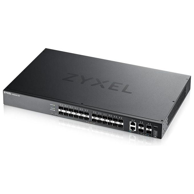 ZYXEL XGS2220-30F-EU0101F Switch Gestito Layer 3 Lite 24 Porte SFP Gigabit 2 Porte 10GbE MultiGigabit 4 Porte 10G SFP+ Rack Montabile NebulaFlex Pro Cloud Gestione colore Nero