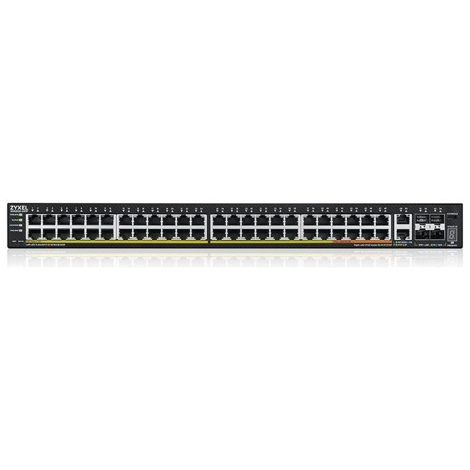 Zyxel XGS2220-54FP-EU0101F Switch Gestito Layer 3 48 Porte Gigabit Ethernet PoE 2 Porte 10G 4 SFP+ 960W colore Nero