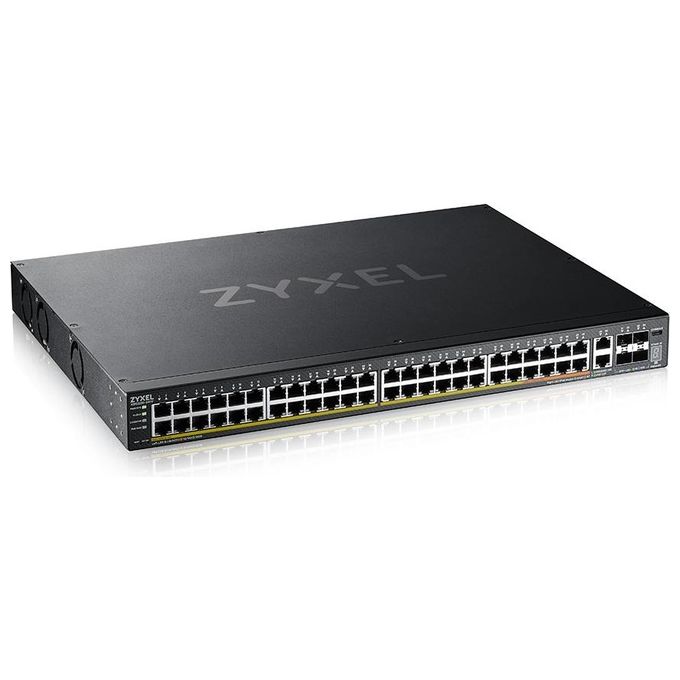 Zyxel XGS2220-54FP-EU0101F Switch Gestito Layer 3 48 Porte Gigabit Ethernet PoE 2 Porte 10G 4 SFP+ 960W colore Nero