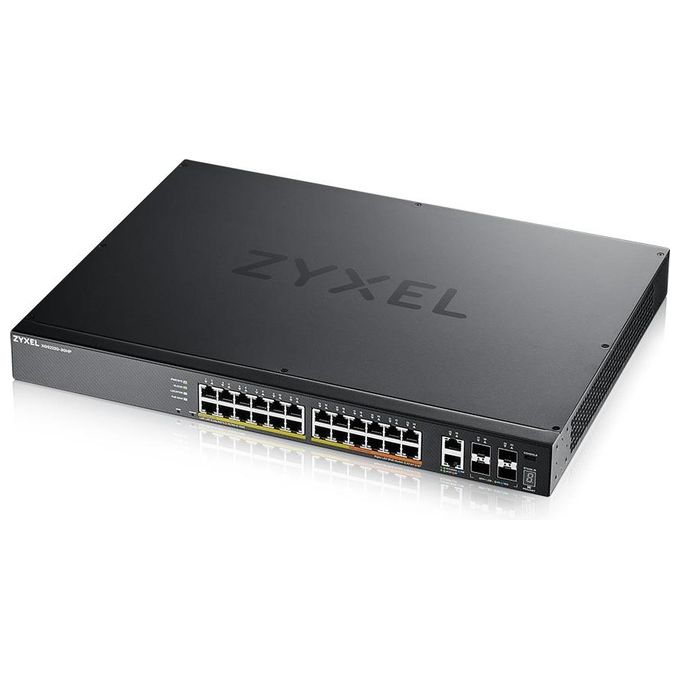 ZYXEL XGS2220-30HP-EU0101F Switch Managed Layer 3 Lite 24 Porte Gigabit PoE+ 2 Porte 10GbE MultiGigabit PoE++ 4 Porte 10 Gigabit SFP+ 400W colore Nero