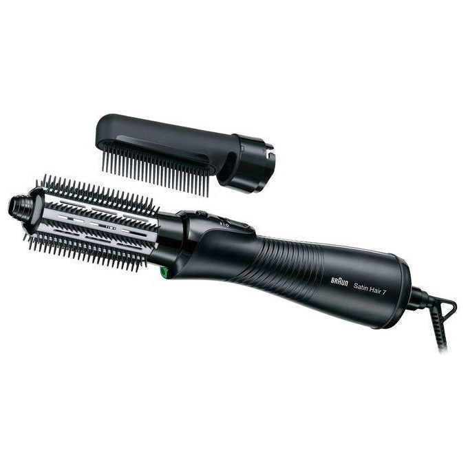 Braun AS720 Satin Hair 7 Spazzola ad Aria Calda 700W Tecnologia IONTEC Anti-Crespo 2 Livelli di Temperatura Cavo 2 m colore Nero