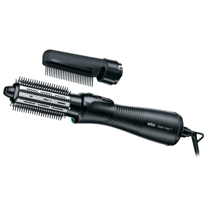 Braun AS720 Satin Hair 7 Spazzola ad Aria Calda 700W Tecnologia IONTEC Anti-Crespo 2 Livelli di Temperatura Cavo 2 m colore Nero