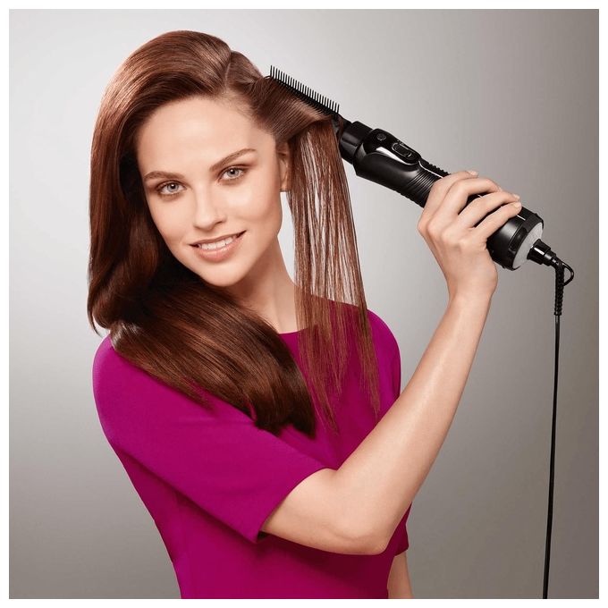 Braun AS720 Satin Hair 7 Spazzola ad Aria Calda 700W Tecnologia IONTEC Anti-Crespo 2 Livelli di Temperatura Cavo 2 m colore Nero