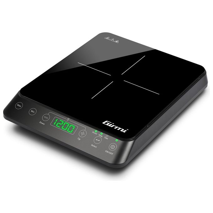 Girmi PI04 Fornello a Induzione Singolo 2000 W 10 livelli di potenza timer 180 min superficie vetro colore Nero
