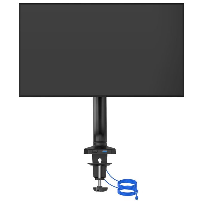 AOC AS110DX Braccio per Monitor 13'' 32'' VESA 75x75 100x100 Molla a Gas 9 Kg Hub USB 3.0 USB-C colore Nero