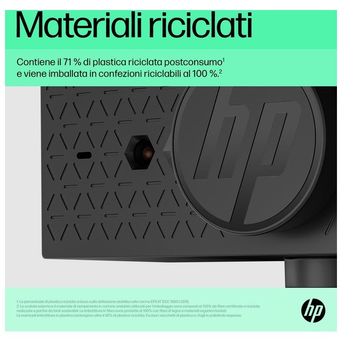 HP 6Y7L2AA#ABB Webcam FHD 620 Risoluzione 1920 x 1080 Pixel 60 fps Microfono Incorporato Colore Nero