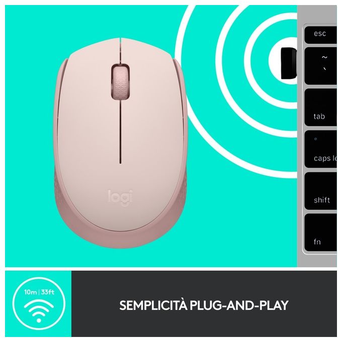 Logitech M171 Mouse Ambidestro RF Wireless Ottico