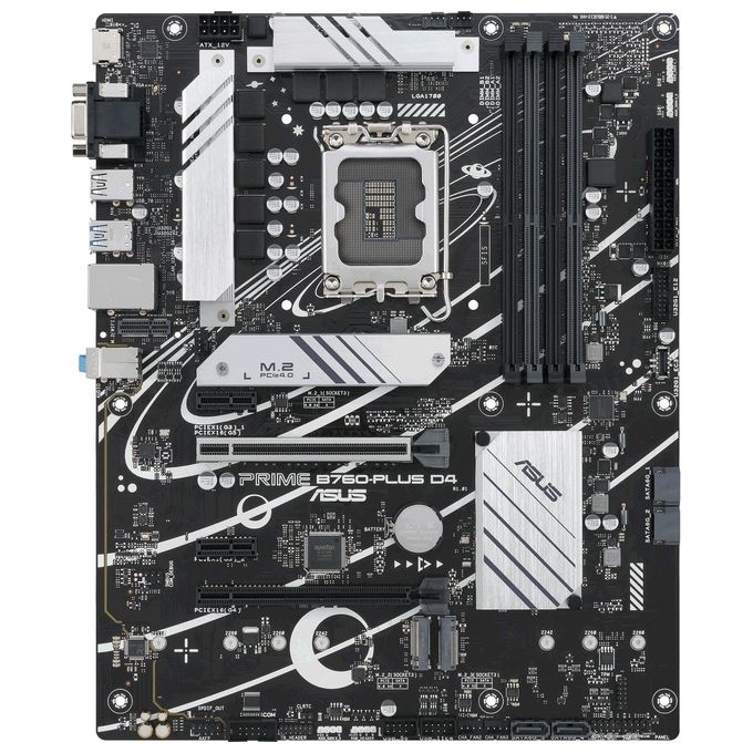Asus 90MB1CW0-M1EAY0 Prime B760-PLUS D4 Scheda Madre ATX Socket LGA 1700 Intel B760 DDR4 PCIe 5.0 3x M.2 USB 3.2 Gen 2x2 Type-C colore Nero