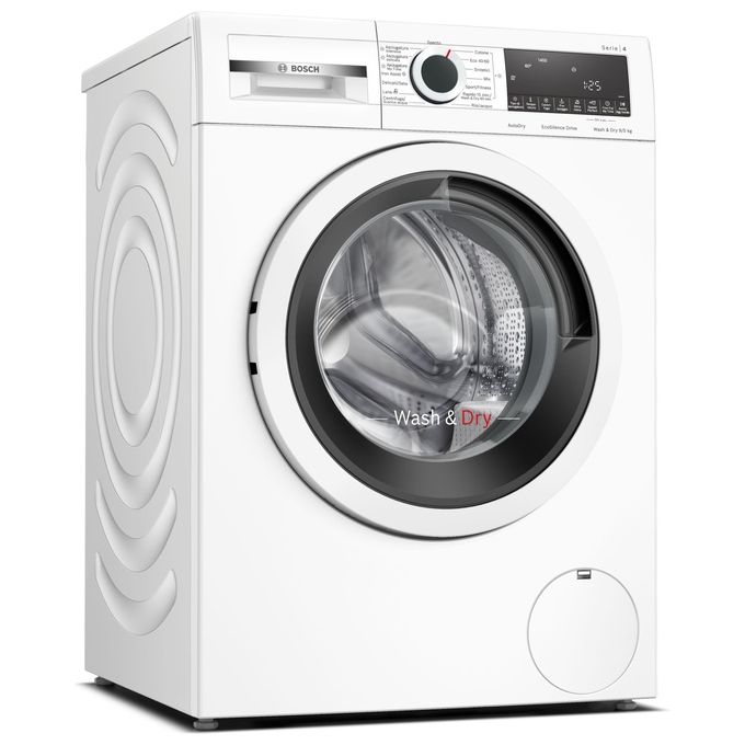 Bosch WNA144V0IT Serie 4 Lavasciuga Caricamento Frontale 9-5 Kg 1400 rpm Classe E AutoDry Iron Assist EcoSilence Drive (84.8x59.8x59 cm) colore Bianco