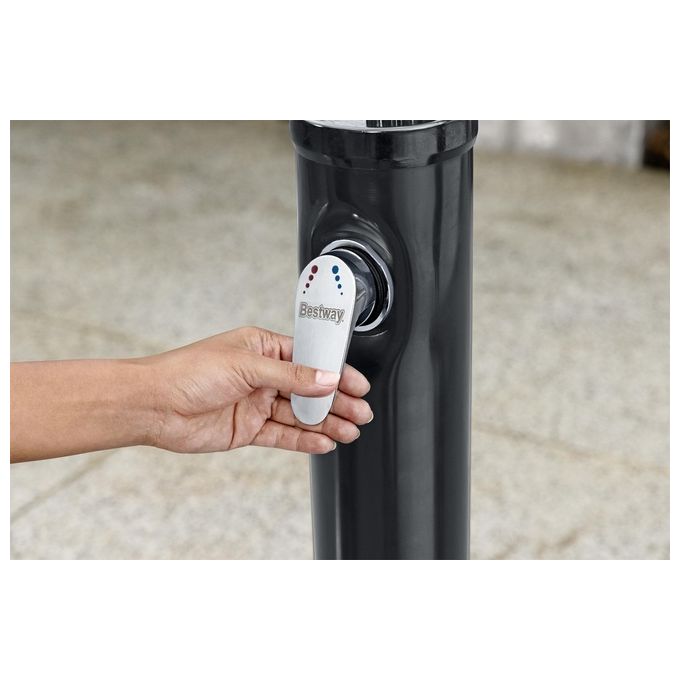 Bestway 58694 SolarFlow Doccia Solare da Giardino 8 litri 218 cm Base 50x50 cm colore Nero