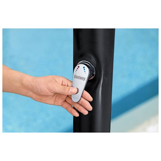 Bestway 58695 Solar Flow Doccia Esterna Solare 20 L 218 cm PVC Acciaio Inox colore Nero