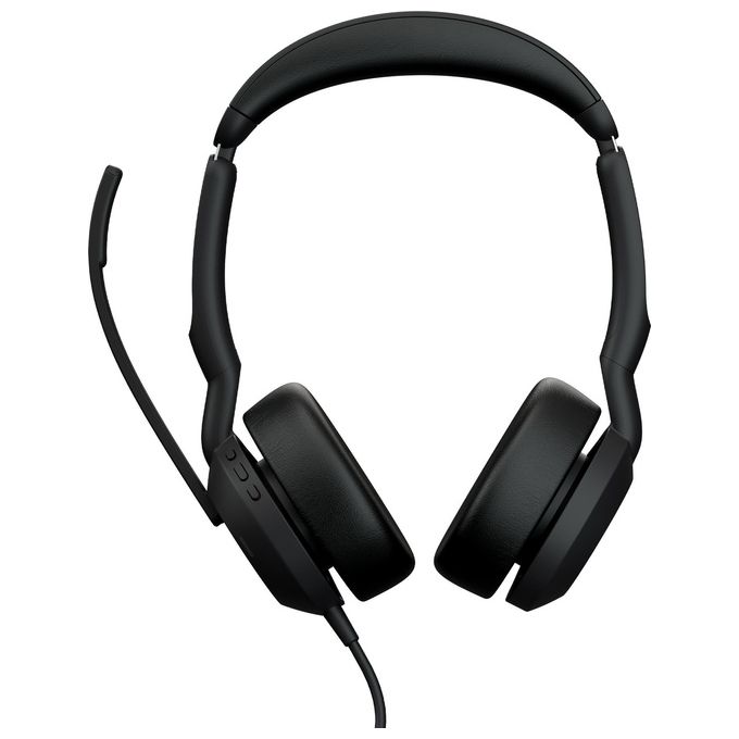 Jabra 25089-989-999 Evolve2 50 Auricolare Cablato Bluetooth con Cancellazione Attiva del Rumore e Microfoni con Riduzione del Rumore colore Nero