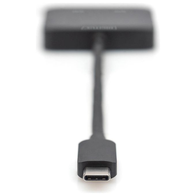 Digitus DS-45339 Hub Video MST 2 Porte USB-C 2x DisplayPort 4K 60Hz HDR Plug and Play colore Nero