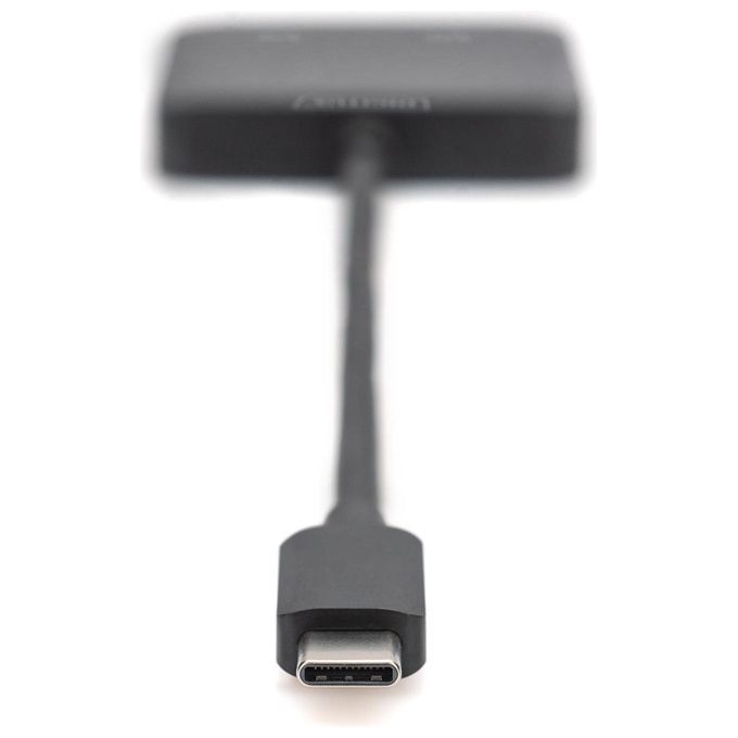 Digitus DS-45338 Hub Video MST USB-C 2 Porte 2x HDMI 4K 60Hz DisplayPort 1.4 MST SST Plug and Play colore Nero