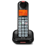 Brondi BRAVO MOON BLACK Telefono Cordless Vivavoce Display Retroilluminato Grandi Tasti colore Nero