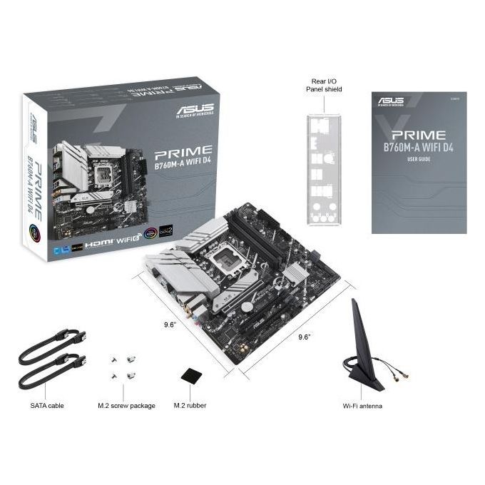 Asus PRIME B760M-A WIFI D4 Scheda Madre micro ATX Socket LGA 1700 Intel B760 DDR4 128 GB Wi-Fi 6 Bluetooth 5.2 2.5 Gigabit Ethernet PCIe 4.0 2x M.2