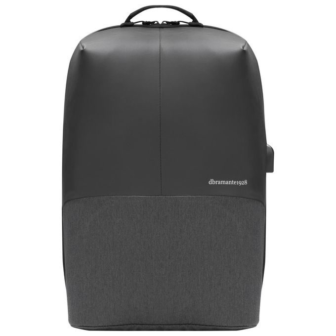 Dbramante1928 BG16CC001715 Helsingborg Zaino per Notebook fino a 16'' in Poliestere Riciclato con Scomparto Imbottito e Chiusura Impermeabile colore Carbone