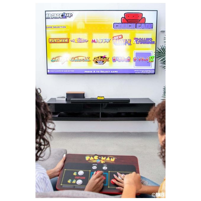 Arcade1Up PAC-E-20640 Pac-Man Couchcade Console Videogioco Retro 10 Giochi HDMI Controller Wireless colore Multicolore