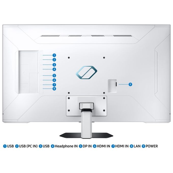 Samsung LS43CG700NUXEN Odyssey Neo G7 Monitor Gaming 43'' UHD 4K VA 144Hz 1ms HDR10+ FreeSync Premium Pro Smart TV WiFi Bluetooth colore Bianco