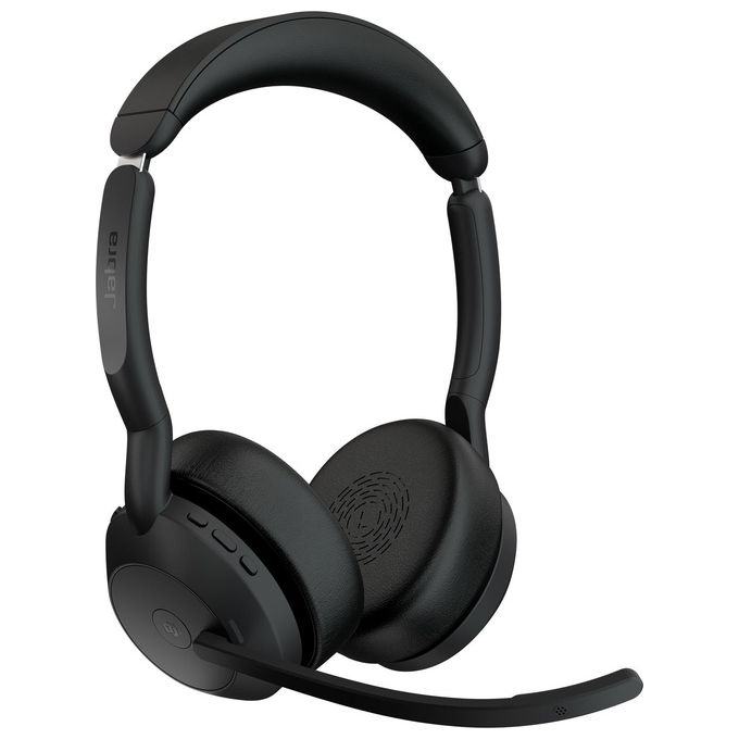 Jabra 25599-999-889 Evolve2 55 Auricolare Wireless Bluetooth 5.2 USB-C Padiglione Ufficio ANC 18h Microsoft Teams colore Nero