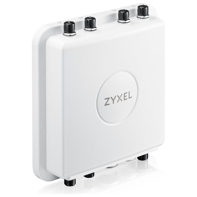 Zyxel WAX655E-EU0101F NebulaFlex Pro Access Point Wireless Outdoor Wi-Fi 6 Dual Radio 4x4 5375 Mbps 2.5 Gbps PoE IP67 colore Bianco