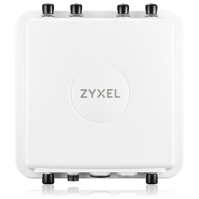 Zyxel WAX655E-EU0101F NebulaFlex Pro Access Point Wireless Outdoor Wi-Fi 6 Dual Radio 4x4 5375 Mbps 2.5 Gbps PoE IP67 colore Bianco